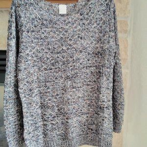 Lightweight loose Weave Crew Neck Sweater